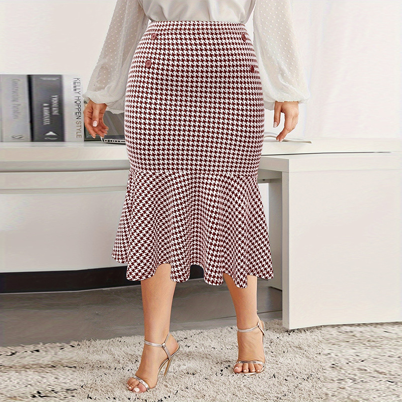 Γυναικεία φούστα μίντι με πουά σχέδιο, φούστα τύπου φιστέιλ, ύφασμα πολυεστέρα-ελαστάν, 95% πολυεστέρα, μικροελαστικότητα