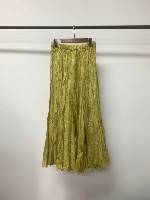 Miyake plisirana suknja kišobran stil, midi duljina, poliester, ljeto 2024