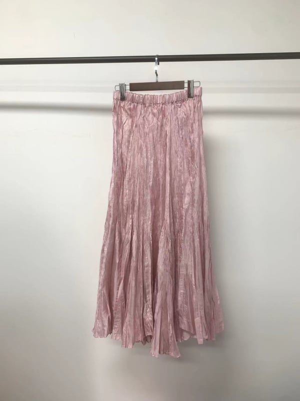 Miyake plisirana suknja kišobran stil, midi duljina, poliester, ljeto 2024