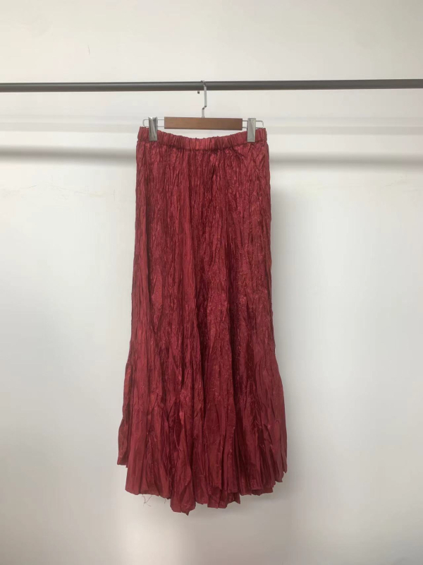 Miyake plisirana suknja kišobran stil, midi duljina, poliester, ljeto 2024