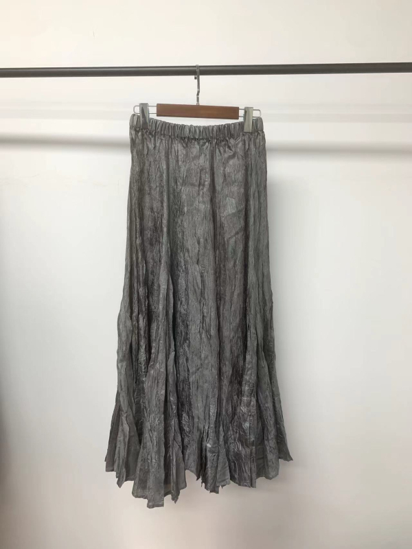 Miyake plisirana suknja kišobran stil, midi duljina, poliester, ljeto 2024