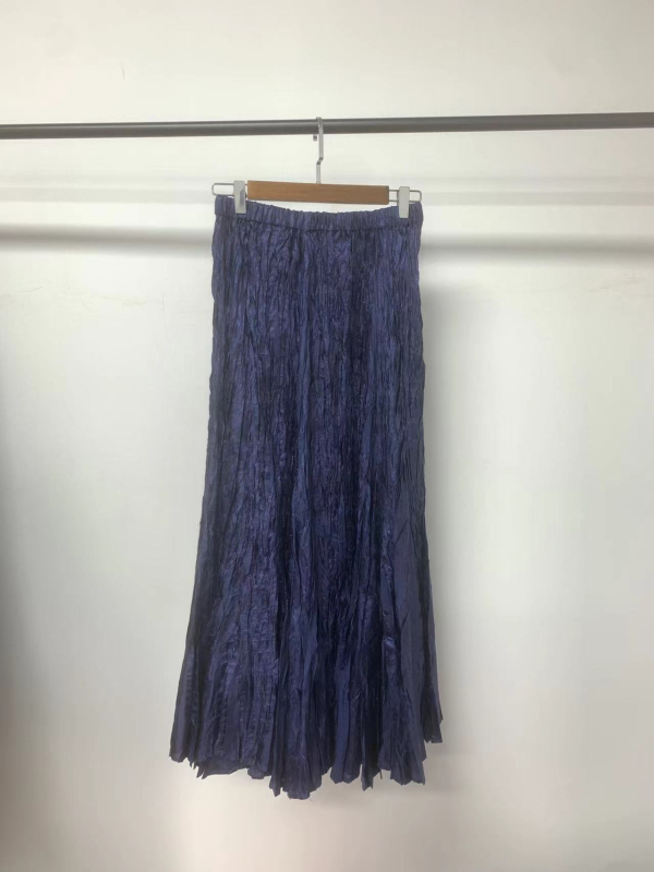 Miyake plisirana suknja kišobran stil, midi duljina, poliester, ljeto 2024