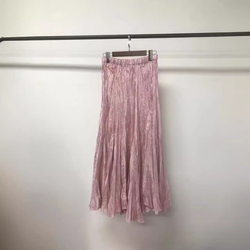 Miyake plisirana suknja kišobran stil, midi duljina, poliester, ljeto 2024