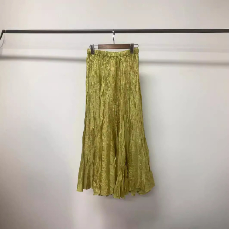 Miyake plisirana suknja kišobran stil, midi duljina, poliester, ljeto 2024