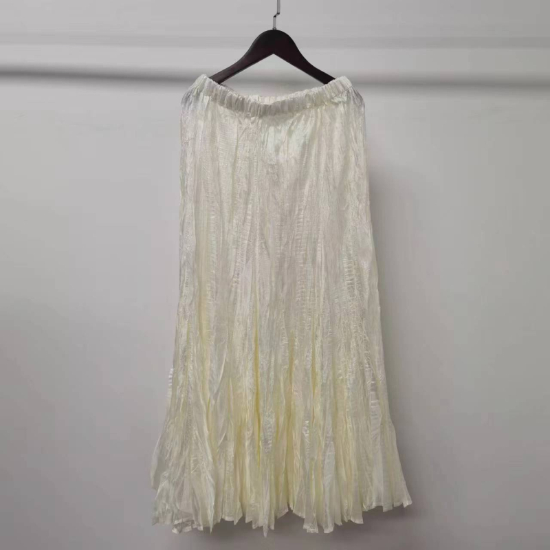 Miyake plisirana suknja kišobran stil, midi duljina, poliester, ljeto 2024