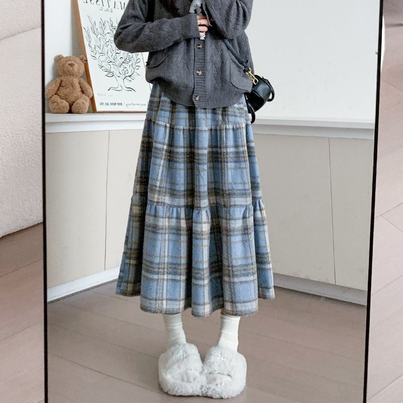 Suknja s mrežastim uzorkom od ovčje vune, mercerisano mrežasto tkivo, mikroelastičnost