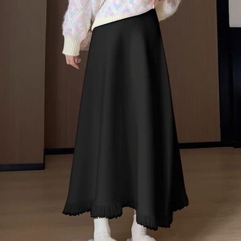 Sukňa s A-líniou, vlnená midi dĺžka