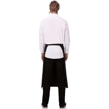 Șorț de bucătar fără mâneci, rezistent la murdărie, material poliester/poliester-bumbac, stil modern minimalist, pentru catering, jumătate de lungime