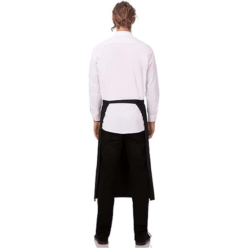 Șorț de bucătar fără mâneci, rezistent la murdărie, material poliester/poliester-bumbac, stil modern minimalist, pentru catering, jumătate de lungime