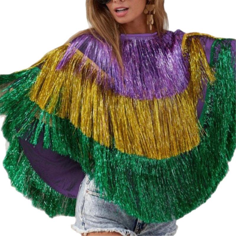 Пелерина-горнище за сценично изпълнение, 3D ефект, метална телена тъкан със 30–50% полиестер, версия: пелерина, дължина: късо