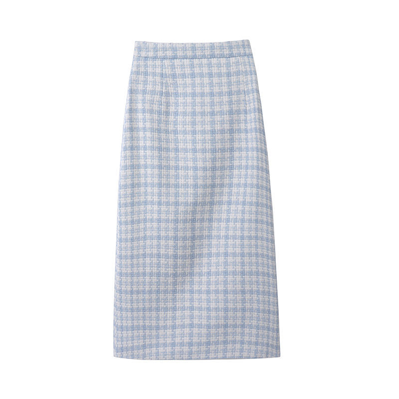 Costum fustă în stil franțuzesc, imprimeu carouri, mâneci lungi, fustă mini, primăvara 2025