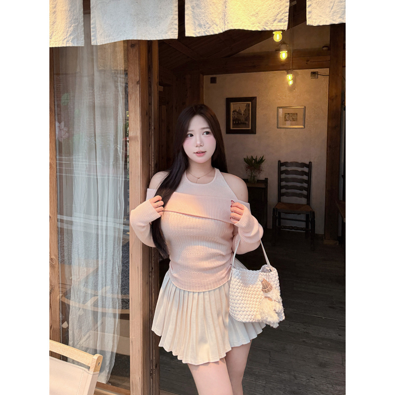 Плетен топ с качулка, вискоза, къс модел, кръгло деколте, рукав тип принцеса