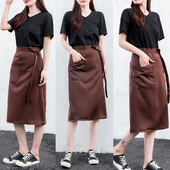 Șorț de bucătar fără mâneci, poliester, stil coreean, model monocrom