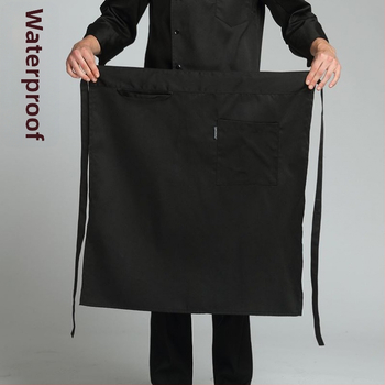 Унисекс готварска престилка с връзка за врата, полудълга, дишащ полиестер