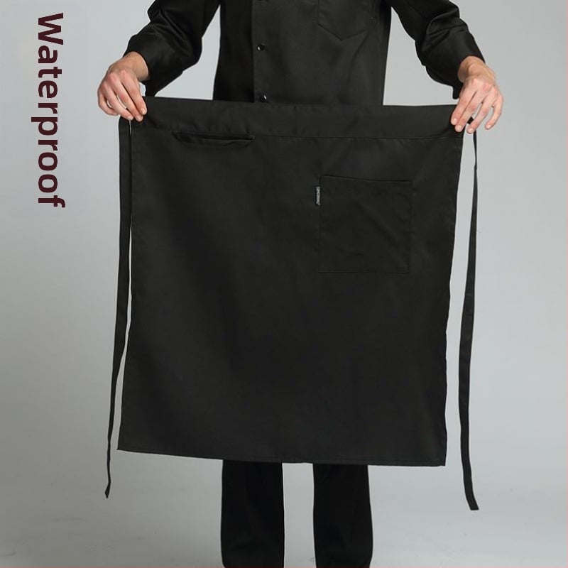 Унисекс готварска престилка с връзка за врата, полудълга, дишащ полиестер