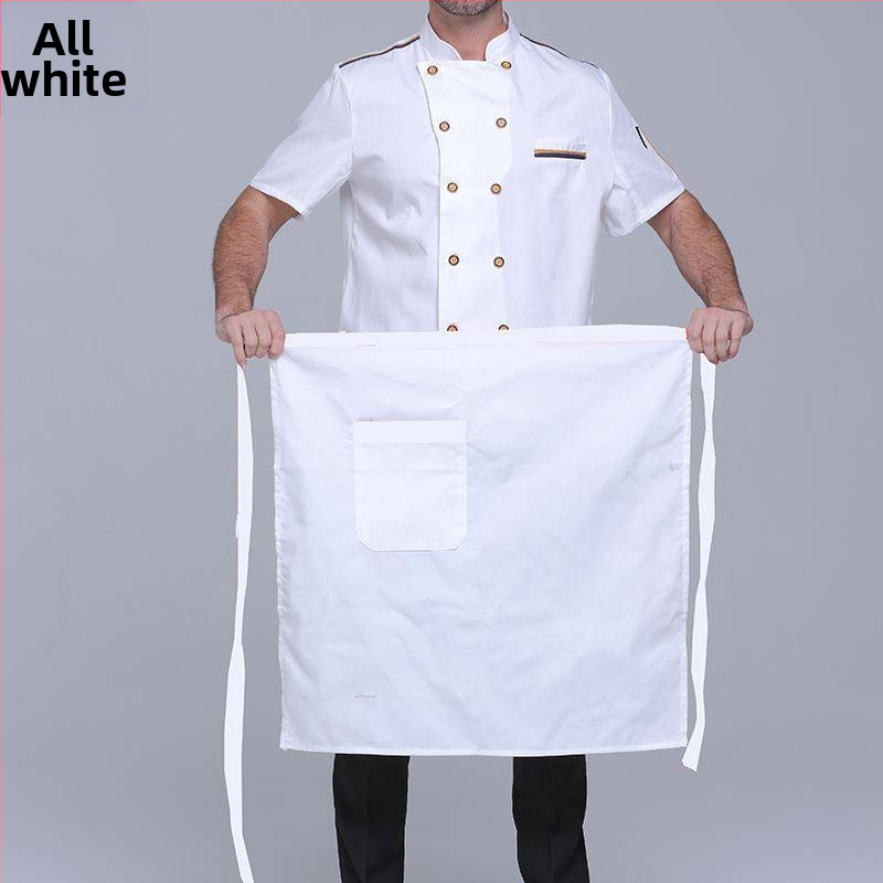 Унисекс готварска престилка с връзка за врата, полудълга, дишащ полиестер