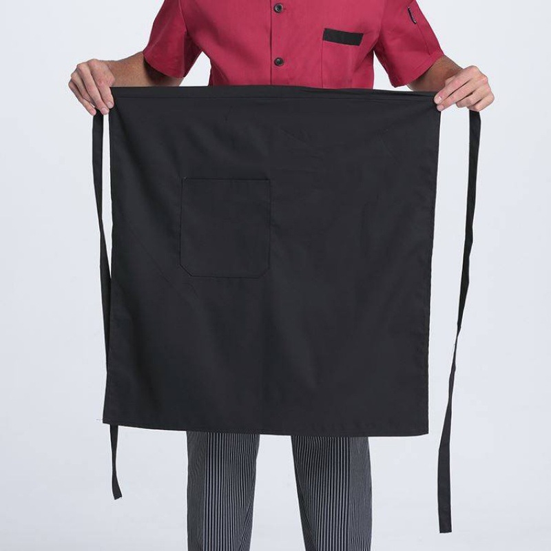 Унисекс готварска престилка с връзка за врата, полудълга, дишащ полиестер