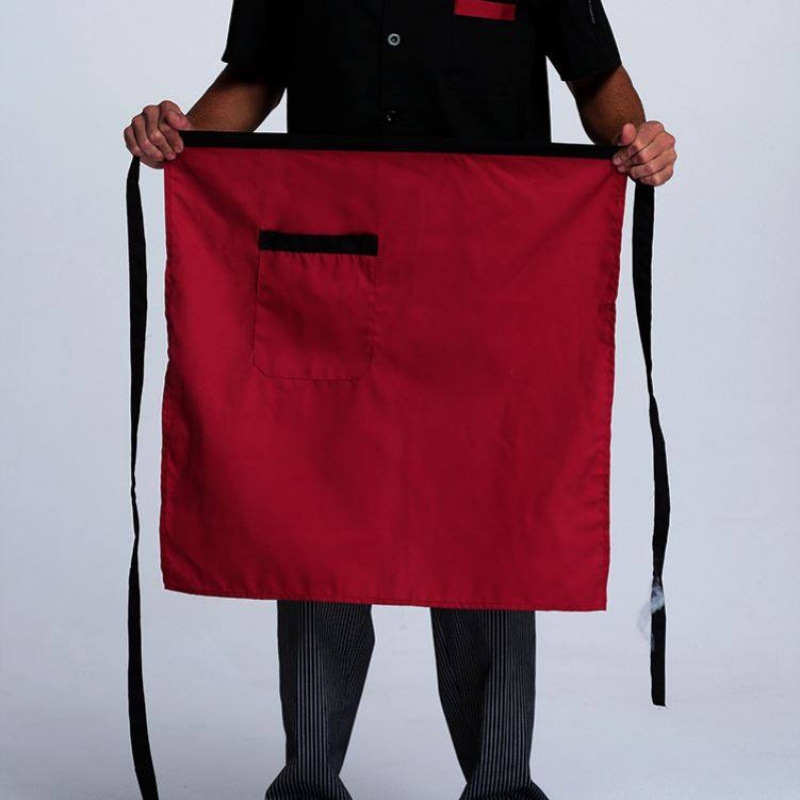 Унисекс готварска престилка с връзка за врата, полудълга, дишащ полиестер