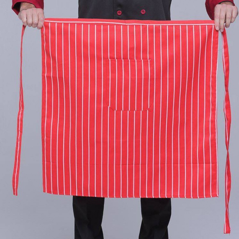 Унисекс готварска престилка с връзка за врата, полудълга, дишащ полиестер