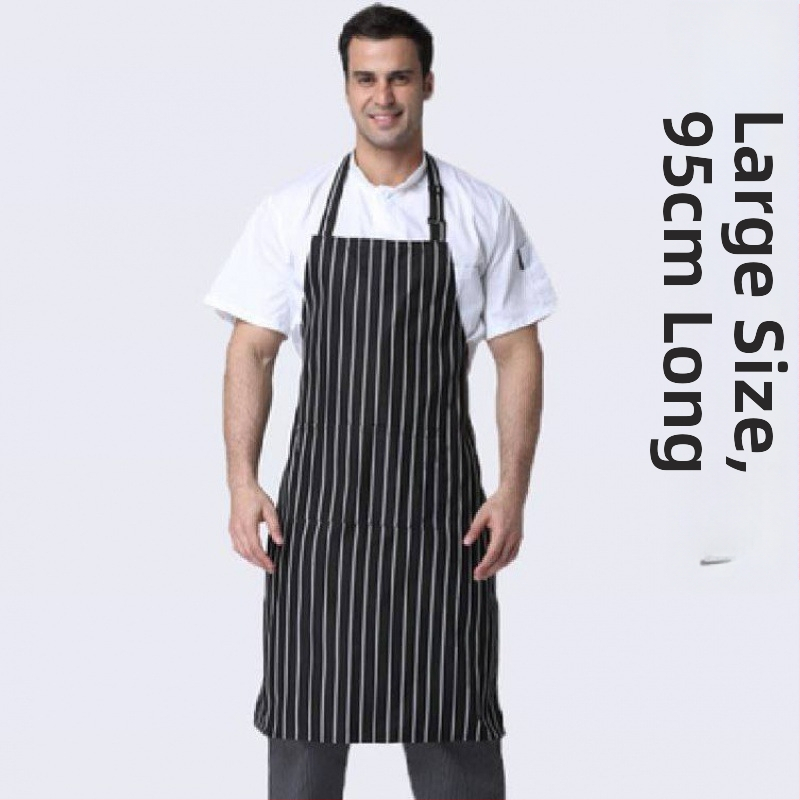 Унисекс готварска престилка с връзка за врата, полудълга, дишащ полиестер