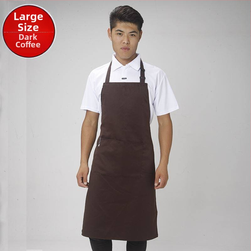 Унисекс готварска престилка с връзка за врата, полудълга, дишащ полиестер