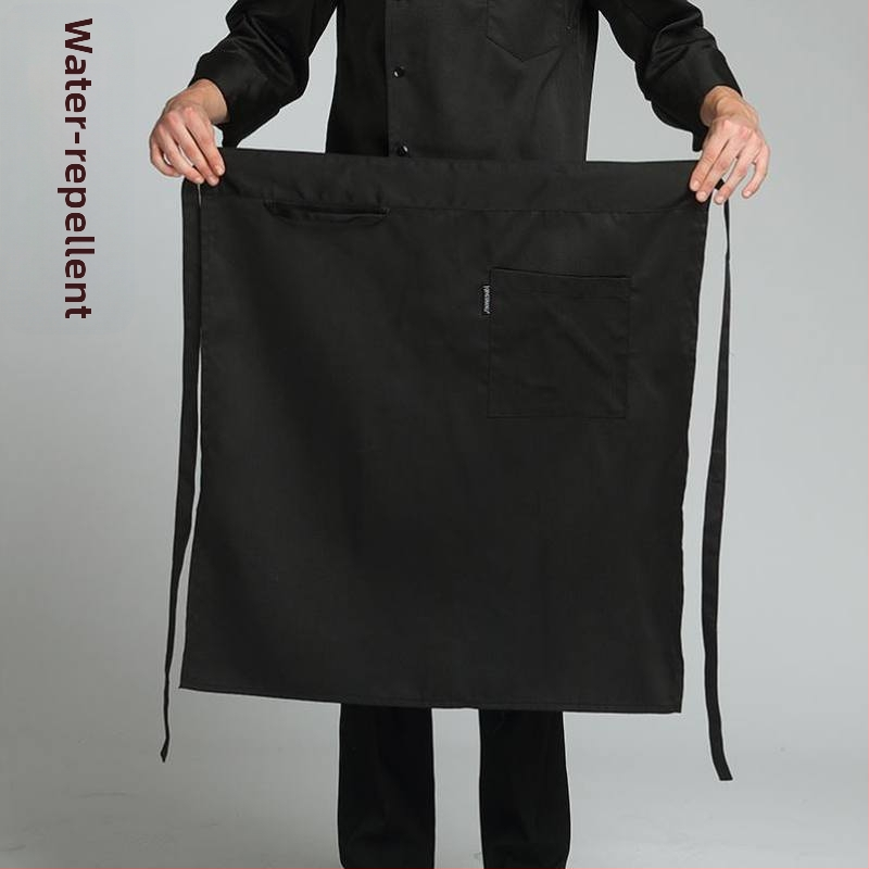 Унисекс готварска престилка с връзка за врата, полудълга, дишащ полиестер