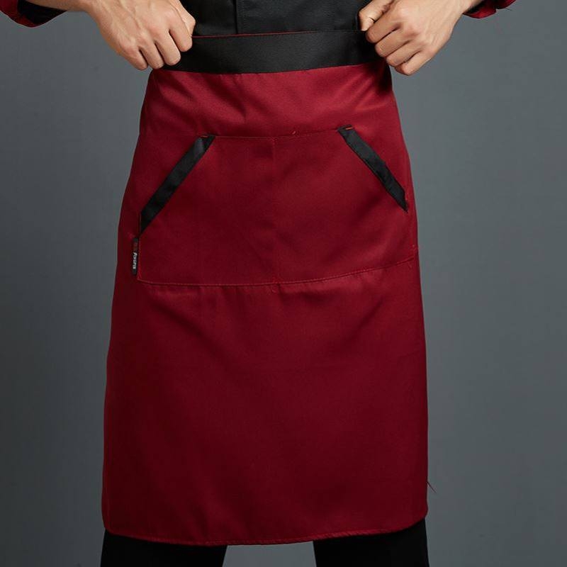 Унисекс готварска престилка с връзка за врата, полудълга, дишащ полиестер