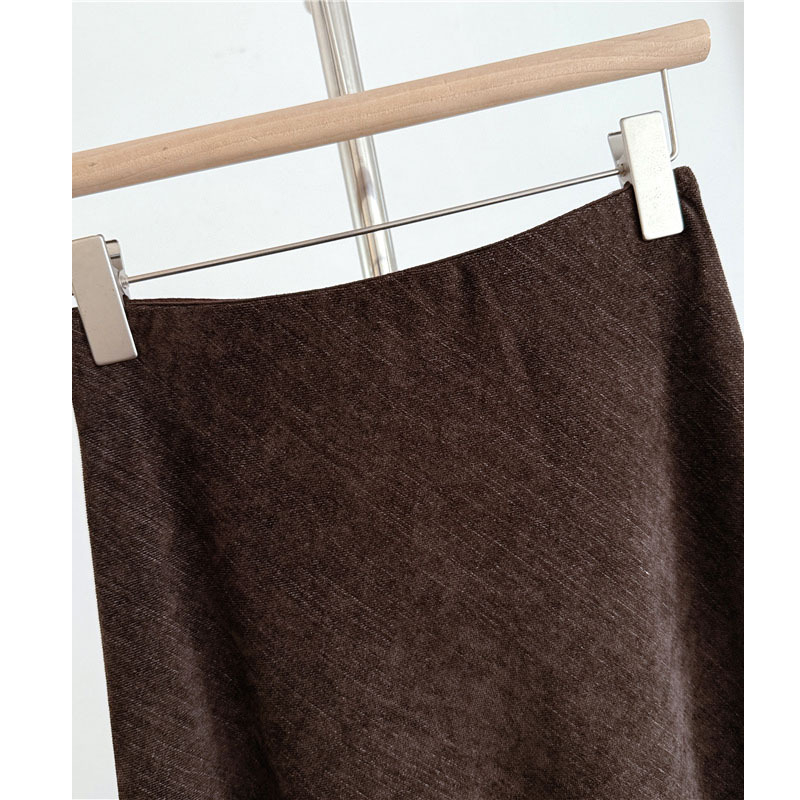 Fustă midi în linie A, talie înaltă, stil retro, țesătură poliester 50-70% conținut, toamnă 2025