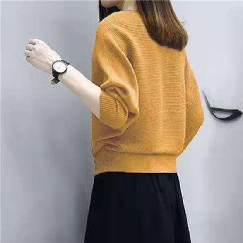 Set de două piese tricotat pentru femei, primăvara 2024, poliester, fustă lungă, mâneci lungi, stil urban