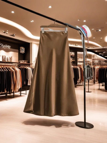 Magas derekú acetát-szatén fishtail midi szoknya nőknek