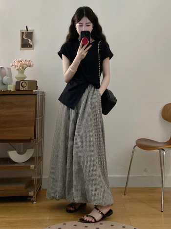 Dvojdielny set pre ženy: top a sukňa, PVC a spandex látka, na jar 2025