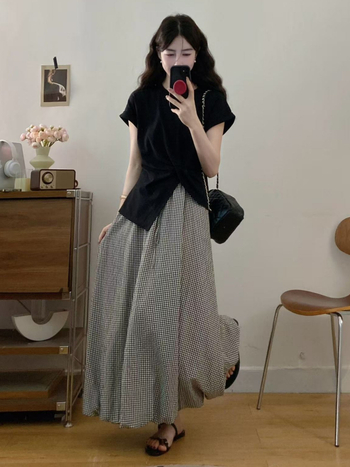 Dvojdielny set pre ženy: top a sukňa, PVC a spandex látka, na jar 2025