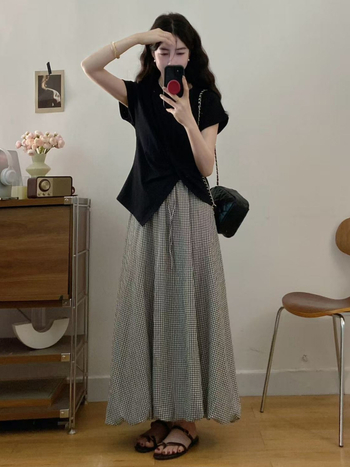 Dvojdielny set pre ženy: top a sukňa, PVC a spandex látka, na jar 2025