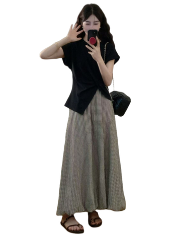 Dvojdielny set pre ženy: top a sukňa, PVC a spandex látka, na jar 2025