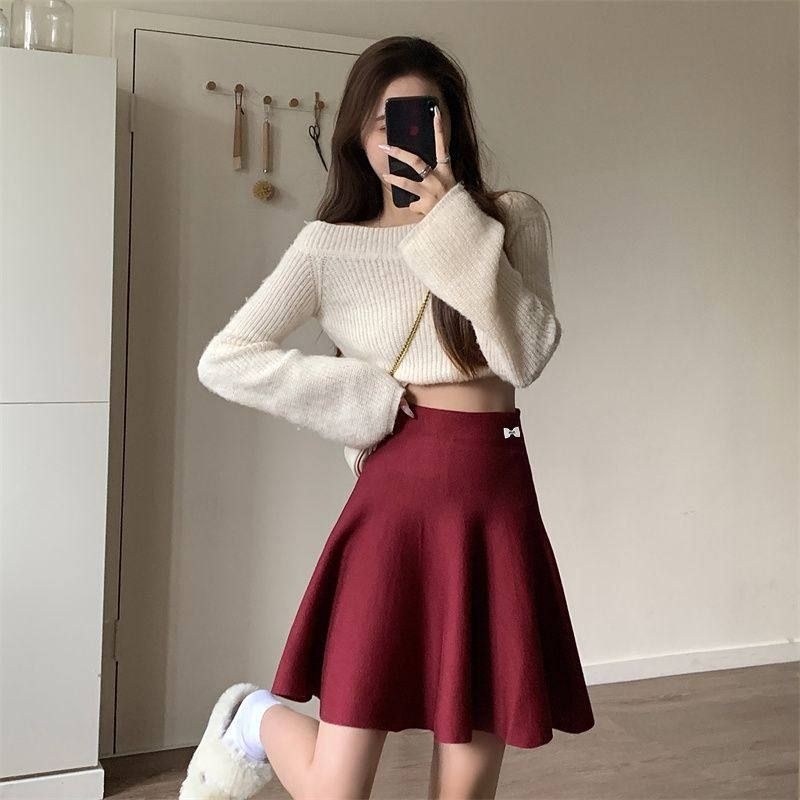 Dámska dáždniková sukňa, vzor mašľový uzol, bez žehlenia, 95% polyester, mikroelastická, jeseň 2025