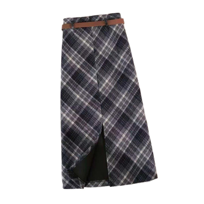 Jednobojna mini suknja s visokim strukom i širim krojem, pamukova smjesa sa spandexom