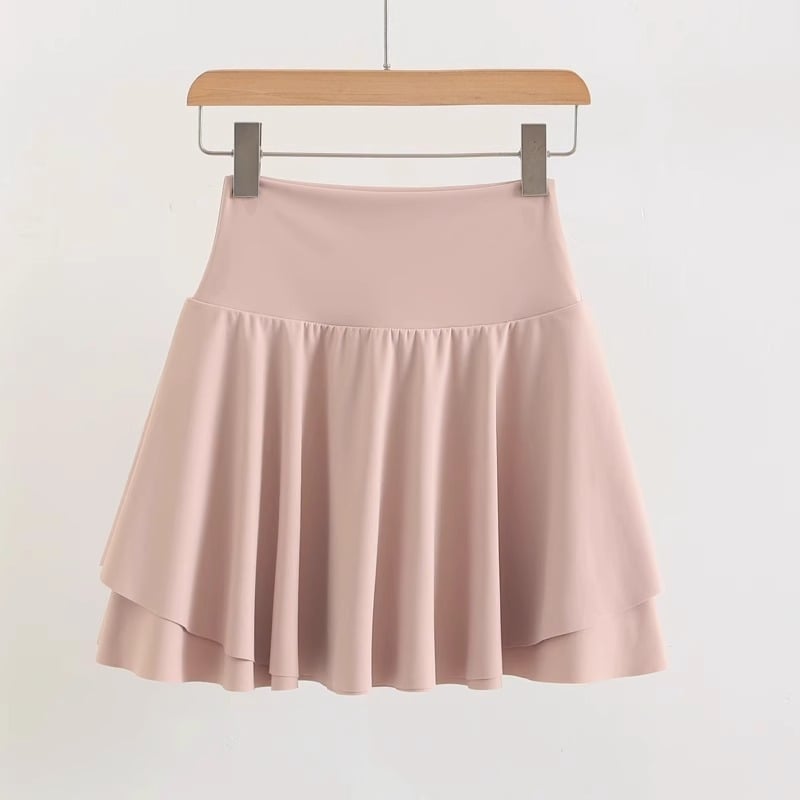 Pliszé sportos, magas derekú szoknya futáshoz és jógához – poliészter/spandex anyag, magas rugalmasság, 80–90% poliészter tartalom, 2025 tavasz