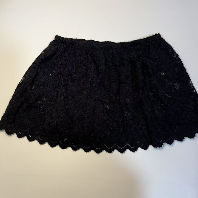 A-vonalú rövid szoknya akrilból, elasztánnal (<30%), magas rugalmasság, fő anyag 90-95%