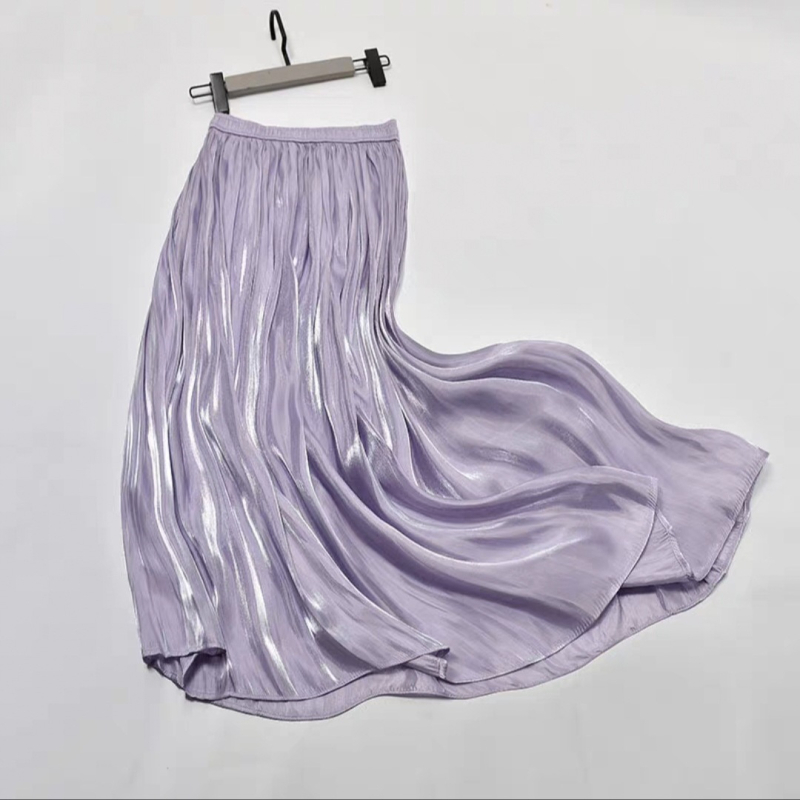 Női A-vonalú midi szoknya, poliészter-elasztán keverék, gumis derekú