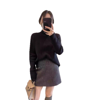 A-vonalú sequin szoknya poliészterből, mikroelasztikus, típus A, vasalás nélkül