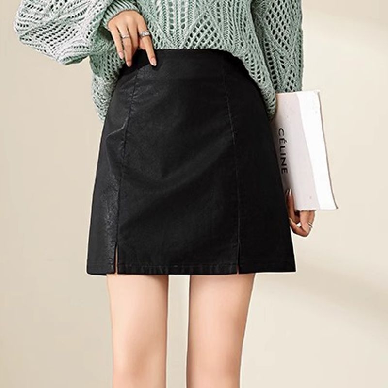 Magas derekú, A-vonalú gyapjúkeverékből készült szoknya, 2025 tavasz, 30–50% más anyag tartalom, királyi testvér stílus