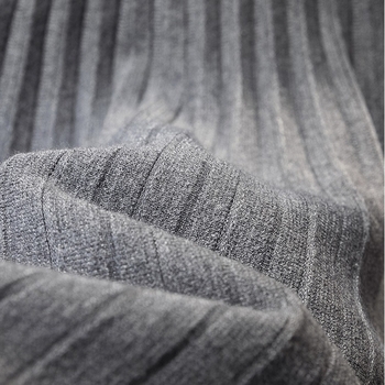 Kötött pliszírozott midi szoknya magas derekú, poliészter, mikroelasztikus, mindennapi stílus