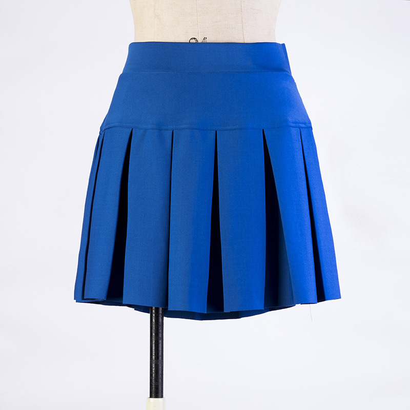 Square dance szoknya, pliszírozott, nyomott minta, poliészter, magas derekú, etnikus stílus