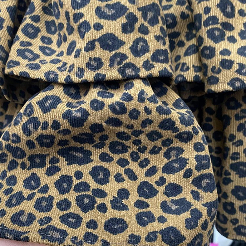 Leopárd mintás torta szoknya, kollázs varrás, poliészter anyag, mikroelasztikus, rövid fazon, 2025 tavasz