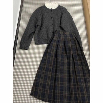 Ženski kostim s suknjom: elegantan uredski stil, duga suknja, dugi rukavi (Model: jednobojni; Duljina rukava: duga; Duljina suknje: duga; Tkanina: poliester s elastanom; Stil: uredski)