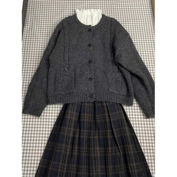 Ženski kostim s suknjom: elegantan uredski stil, duga suknja, dugi rukavi (Model: jednobojni; Duljina rukava: duga; Duljina suknje: duga; Tkanina: poliester s elastanom; Stil: uredski)