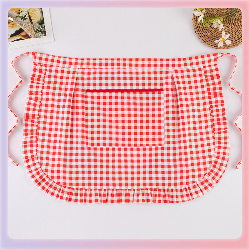 100% pamut kötény, ujjatlan, fél hosszú, dupla rétegű vízálló, háztartási használatra