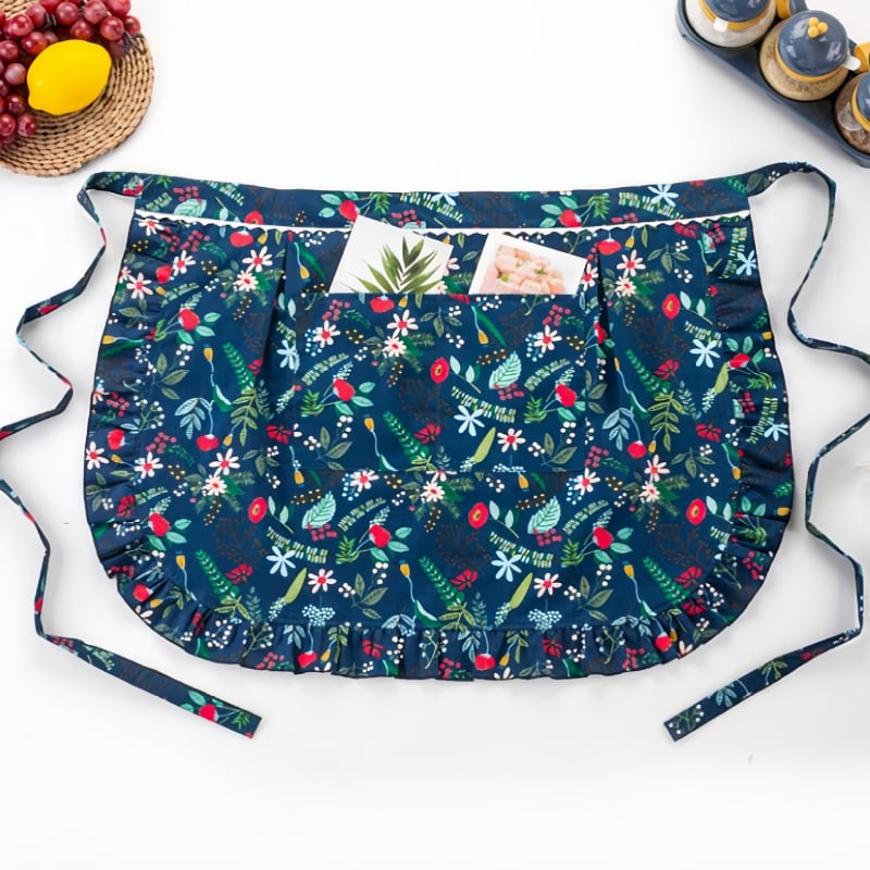 100% pamut kötény, ujjatlan, fél hosszú, dupla rétegű vízálló, háztartási használatra