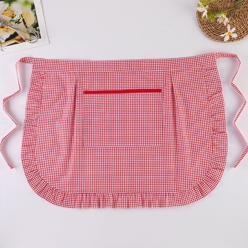 100% pamut kötény, ujjatlan, fél hosszú, dupla rétegű vízálló, háztartási használatra