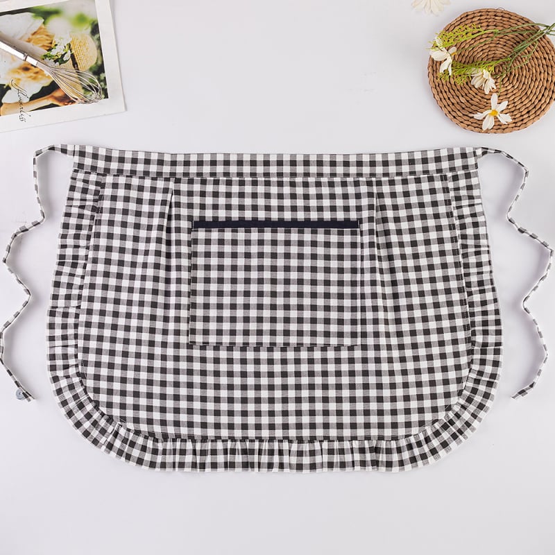 100% pamut kötény, ujjatlan, fél hosszú, dupla rétegű vízálló, háztartási használatra